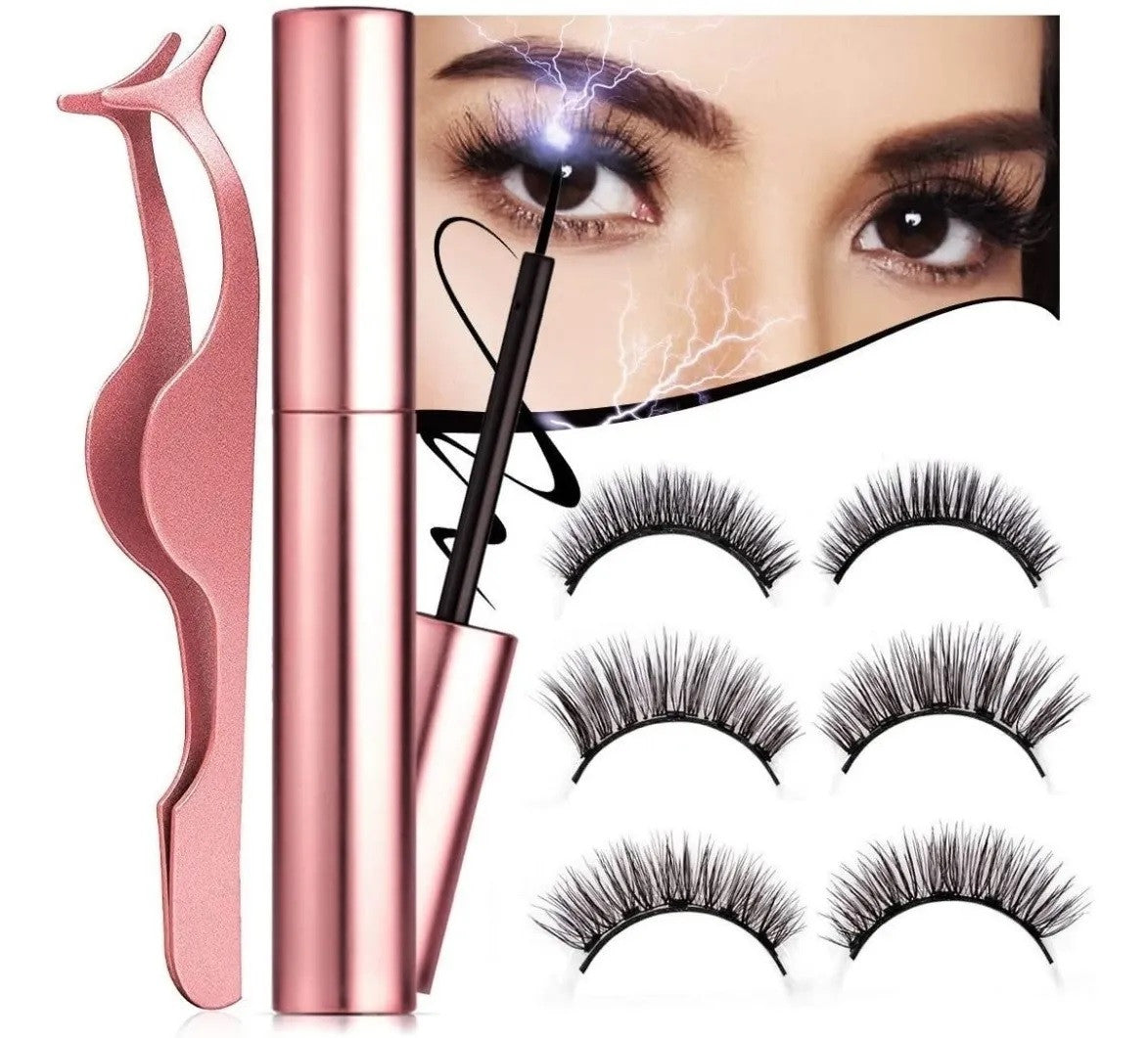 Kit Pestañas Magnéticas Pink
